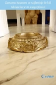 Evene Küllük Altın Kül Tablası Dekoratif Küllük Model 2 thumbnail 5