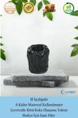 Evene Siyah Mumluk Şamdan Tealight Mum Uyumlu Orta Erimiş Mum Model - 8