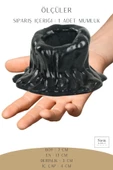 Stein Kohle Şamdanlık Dekoratif Şamdan Mumluk Tealight Mumluk Model 31 - 2