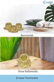 Evene Altın Mumluk Şamdan Tealight Mum Uyumlu Küçük Erimiş Mum Model - 4
