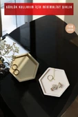 tambana Sunumluk Takı Tabağı Dekoratif Tepsi Obje Seti 2 Parça Model 11 - 2