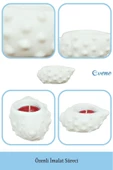 Evene Beyaz Mumluk Şamdan Tealight Mum Uyumlu Deniz Kabuğu Model - 7