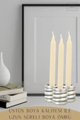 Stein Kohle Şamdanlık Dekoratif Şamdan Mumluk Tealight Mumluk Model 27 - 4