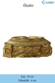 Evene Küllük Altın Kül Tablası Dekoratif Küllük 2 Adet Model 2 thumbnail 2
