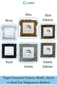 Evene Priz Süsü Dekoratif Priz Çerçevesi Anahtar Çerçevesi Altın Renk Model 1 - 6
