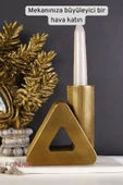 Fonnava Şamdan Mumluk Dekoratif Mumluk Tealight Mumluk Altın Eskitme Renk Model 6 thumbnail 2