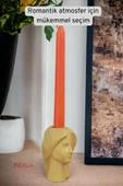 Fonnava Şamdan Mumluk Dekoratif Mumluk Tealight Mumluk Altın Renk Model 11 - 4