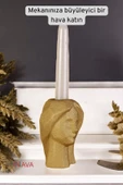 Fonnava Şamdan Mumluk Dekoratif Mumluk Tealight Mumluk Altın Renk Model 11 - 2