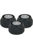 Evene Dekoratif Mumluk Tealight Mumluk Şamdan Mumluk 3 Lü Şamdan Model 38 - 1
