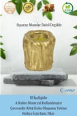 Evene Dekoratif Mumluk Tealight Mumluk Şamdan Mumluk 3 Lü Şamdan Model 30 - 8