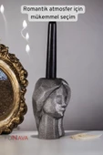 Fonnava Şamdan Mumluk Dekoratif Mumluk Tealight Mumluk Gümüş Eskitme Renk Model 11 thumbnail 4