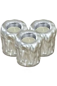 Evene Dekoratif Mumluk Tealight Mumluk Şamdan Mumluk 3 Lü Şamdan Model 30 - 1