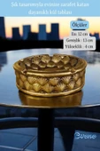 Evene Küllük Altın Eskitme Kül Tablası Dekoratif Küllük Model 1 thumbnail 2