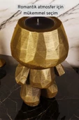 Fonnava Şamdan Mumluk Dekoratif Mumluk Tealight Mumluk Altın Eskitme Renk Model 5 - 3