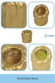Evene Dekoratif Mumluk Tealight Mumluk Şamdan Mumluk 3 Lü Şamdan Model 30 - 7