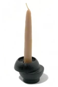 Evene Siyah Mumluk Şamdan Tealight Ve Ince Mum Uyumlu Kesik Model - 1