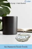 Evene Dekoratif Mumluk Tealight Mumluk Şamdan Mumluk 3 Lü Şamdan Model 32 - 3