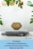 Evene Altın Mumluk Şamdan Tealight Mum Uyumlu Elmas Çizgili Model - 8
