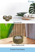 Evene Dekoratif Mumluk Tealight Mumluk Şamdan Mumluk 3 Lü Şamdan Model 26 thumbnail 5