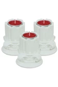 Evene Dekoratif Mumluk Tealight Mumluk Şamdan Mumluk 3 Lü Şamdan Model 39 - 1