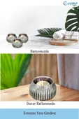 Evene Dekoratif Mumluk Tealight Mumluk Şamdan Mumluk 3 Lü Şamdan Model 38 thumbnail 5