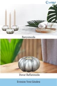 Evene Dekoratif Mumluk Tealight Mumluk Şamdan Mumluk 3 Lü Şamdan Model 34 - 5