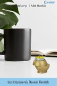 Evene Dekoratif Mumluk Tealight Mumluk Şamdan Mumluk 3 Lü Şamdan Model 25 - 3