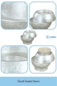 Evene Gümüş Mumluk Şamdan Tealight Ve Ince Mum Uyumlu Kesik Model thumbnail 7