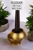 Fonnava Şamdan Mumluk Dekoratif Mumluk Tealight Mumluk Altın Eskitme Renk Model 25 thumbnail 4
