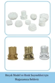 Evene Dekoratif Mumluk Tealight Mumluk Şamdan Mumluk 3 Lü Şamdan Model 39 - 6