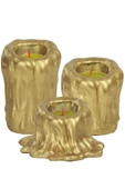 Evene Dekoratif Mumluk Tealight Mumluk Şamdan Mumluk 3 Lü Şamdan Model 43 - 1