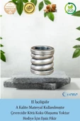 Evene Dekoratif Mumluk Tealight Mumluk Şamdan Mumluk 3 Lü Şamdan Model 27 - 8