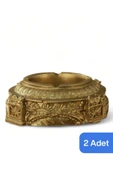 Evene Küllük Altın Kül Tablası Dekoratif Küllük 2 Adet Model 2 thumbnail 1