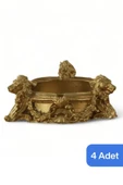 Evene Küllük Altın Kül Tablası Dekoratif Küllük 4 Adet Model 7 thumbnail 1