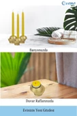 Evene Dekoratif Mumluk Tealight Mumluk Şamdan Mumluk 3 Lü Şamdan Model 25 - 5
