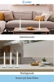 Evene Dekoratif Mumluk Tealight Mumluk Şamdan Mumluk 3 Lü Şamdan Model 33 - 4