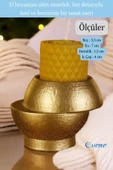 Evene Altın Mumluk Şamdan Tealight Ve Ince Mum Uyumlu Kesik Model - 2