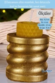 Evene Altın Mumluk Şamdan Tealight Ve Ince Mum Uyumlu Spiral Model thumbnail 2