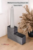 Fonnava Şamdan Mumluk Dekoratif Mumluk Tealight Mumluk Gümüş Eskitme Renk Model 17 thumbnail 2