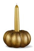 Evene Altın Eskitme Mumluk Şamdan Tealight Ve Ince Mum Uyumlu Kabak Model thumbnail 1