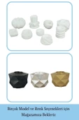 Evene Dekoratif Mumluk Tealight Mumluk Şamdan Mumluk 3 Lü Şamdan Model 42 - 6