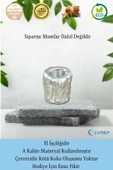 Evene Dekoratif Mumluk Tealight Mumluk Şamdan Mumluk 3 Lü Şamdan Model 30 - 8