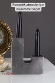 Fonnava Şamdan Mumluk Dekoratif Mumluk Tealight Mumluk Gümüş Eskitme Renk Model 12 thumbnail 4