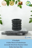 Evene Siyah Mumluk Şamdan Tealight Ve Ince Mum Uyumlu Spiral Model - 8