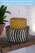 Evene Gümüş Eskitme Mumluk Şamdan Tealight Mum Uyumlu Tekerlek Model thumbnail 4