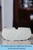 Evene Küllük Beyaz Kül Tablası Dekoratif Küllük 4 Adet Model 3 thumbnail 3