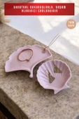 tambana Pembe Sunumluk Takı Tabağı Dekoratif Tepsi Obje Seti 2 Parça Model 1003 thumbnail 2
