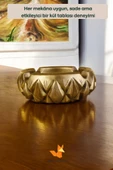 METAFOX Küllük Kül Tablası Sigara Küllüğü Altın Eskitme Renk Model 3 thumbnail 5