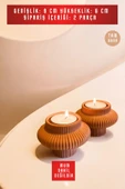 tambana Dekoratif Mumluk Set Şamdan El Yapımı Terracotta Model 44 - 3