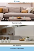 Evene Dekoratif Mumluk Tealight Mumluk Şamdan Mumluk 3 Lü Şamdan Model 30 - 4